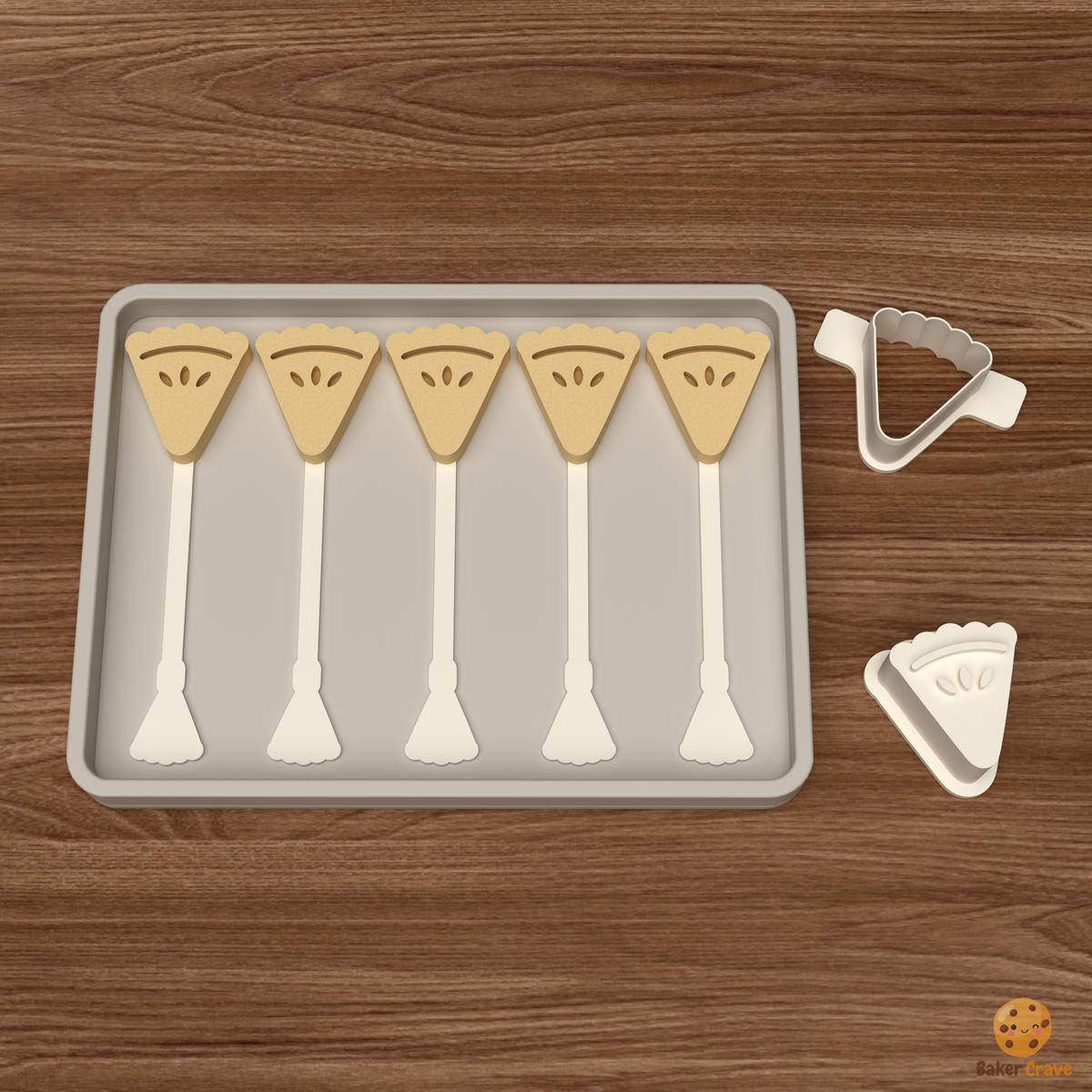 Pie Slice Cake Pop Mold STL File