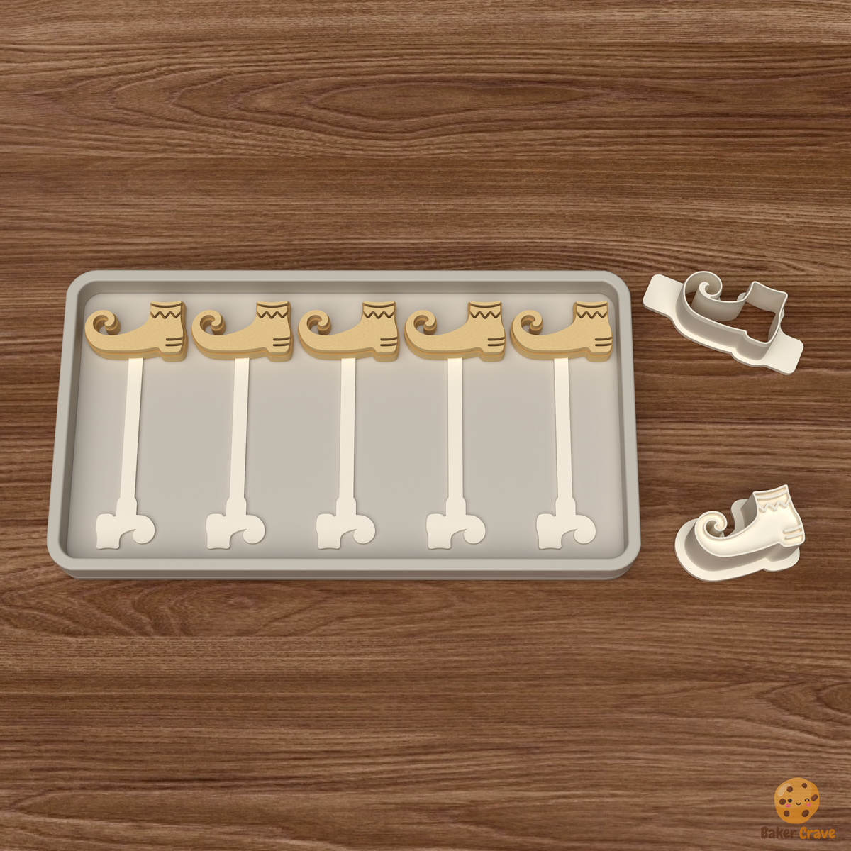 Elf Shoe Cake Pop Mold STL File