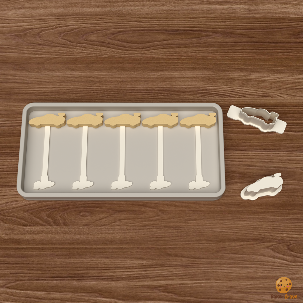 Race Car Cake Pop Mold STL File