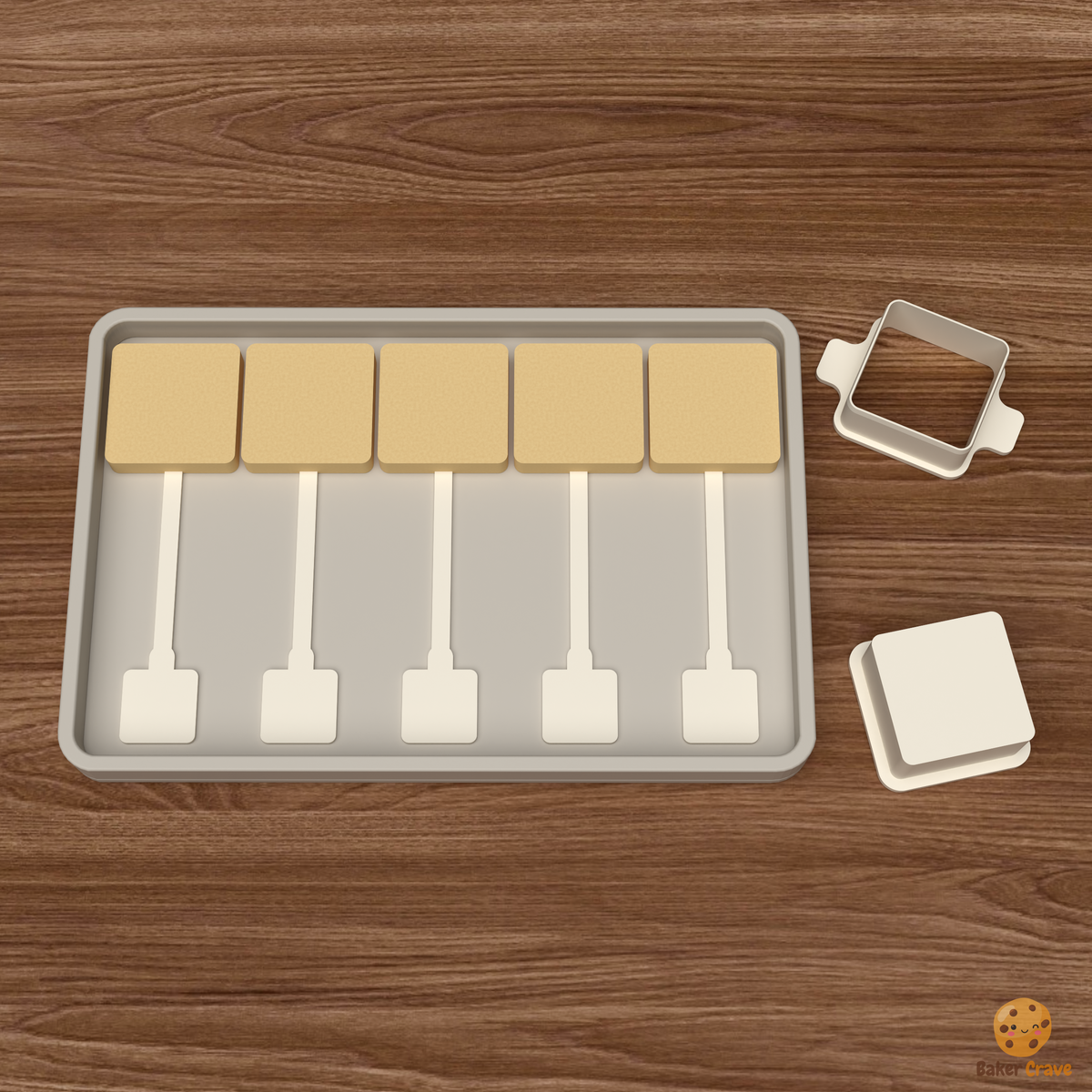 Square Cake Pop Mold STL File