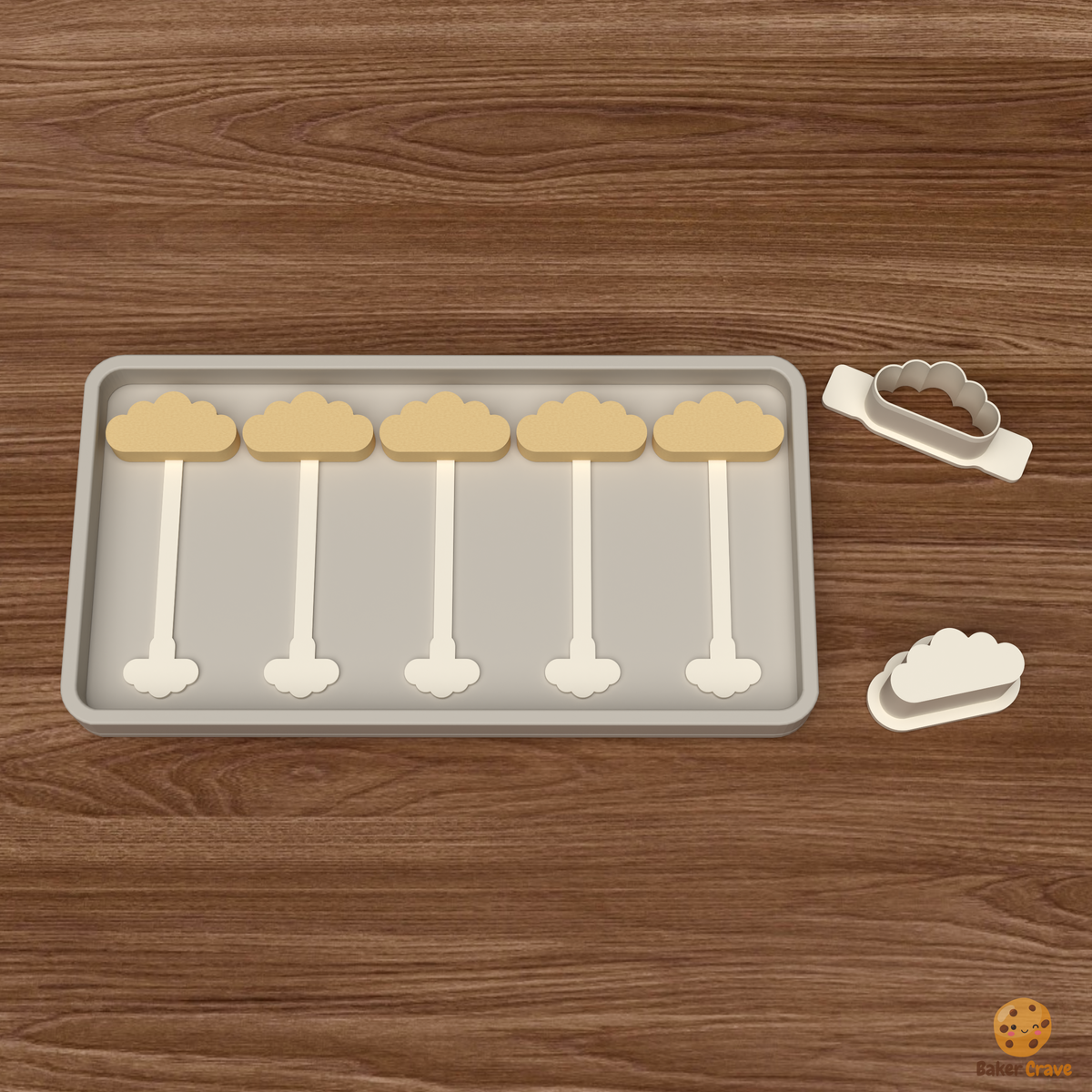 Cloud Cake Pop Mold STL File