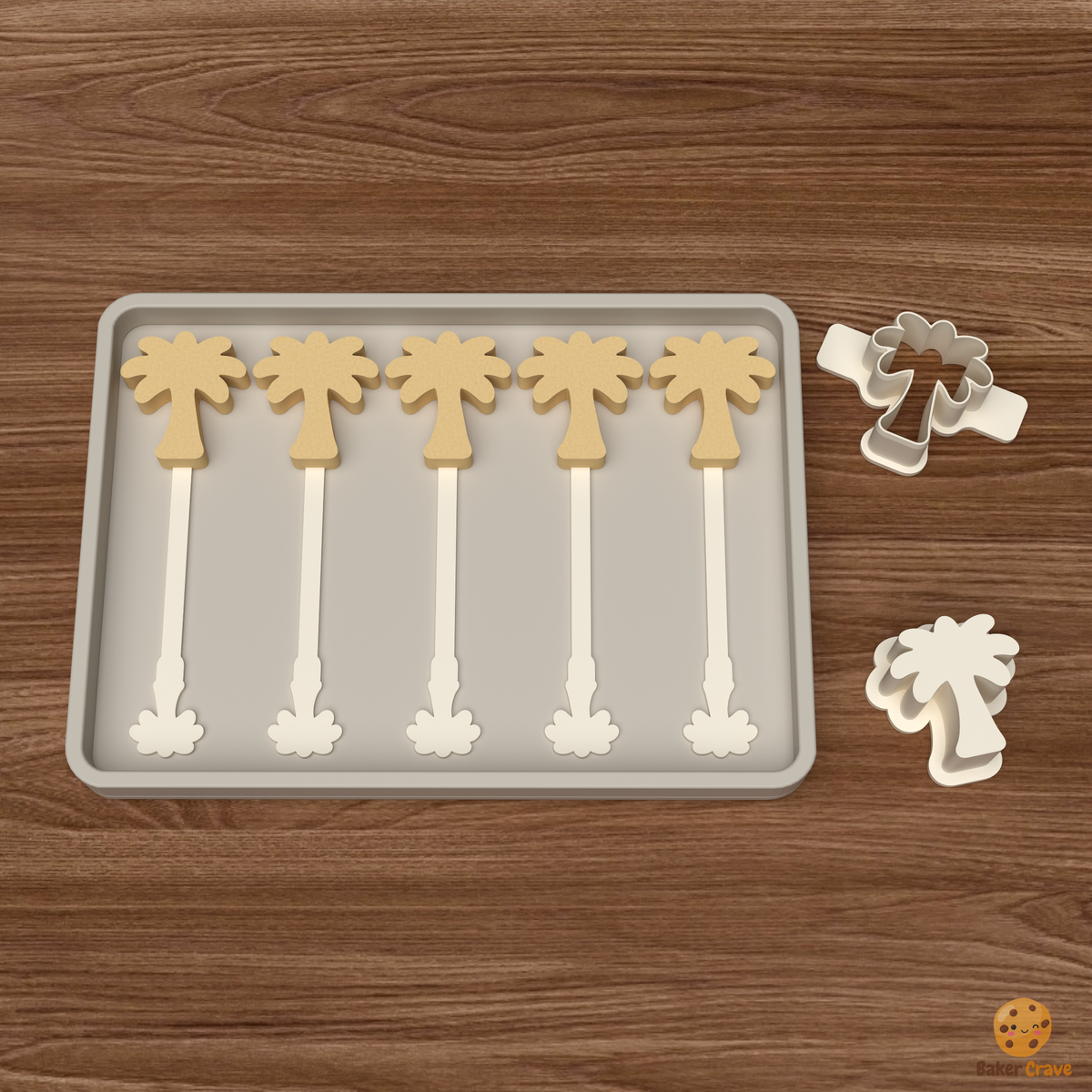 Palm Tree Cake Pop Mold STL File