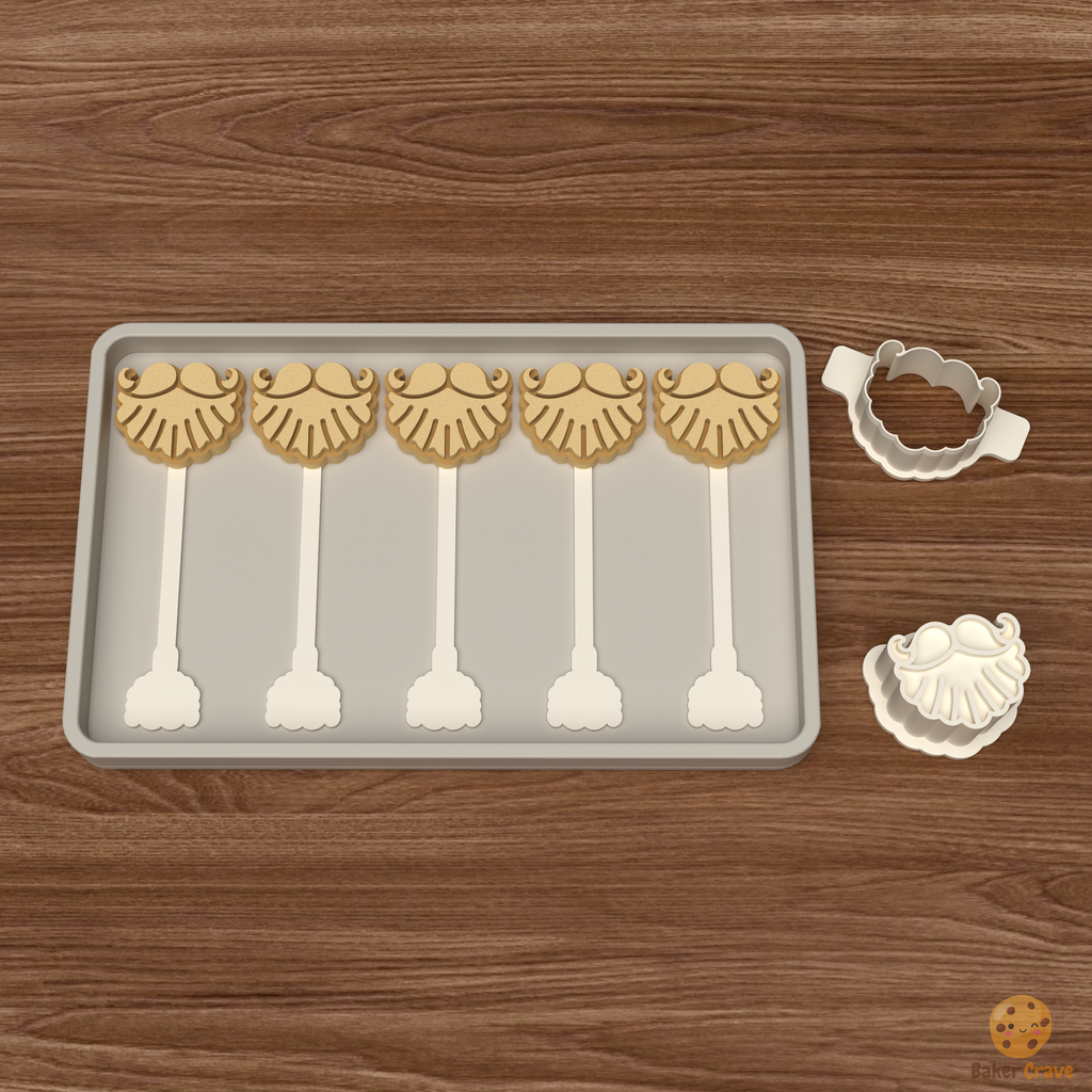 Santas Beard Cake Pop Mold STL File