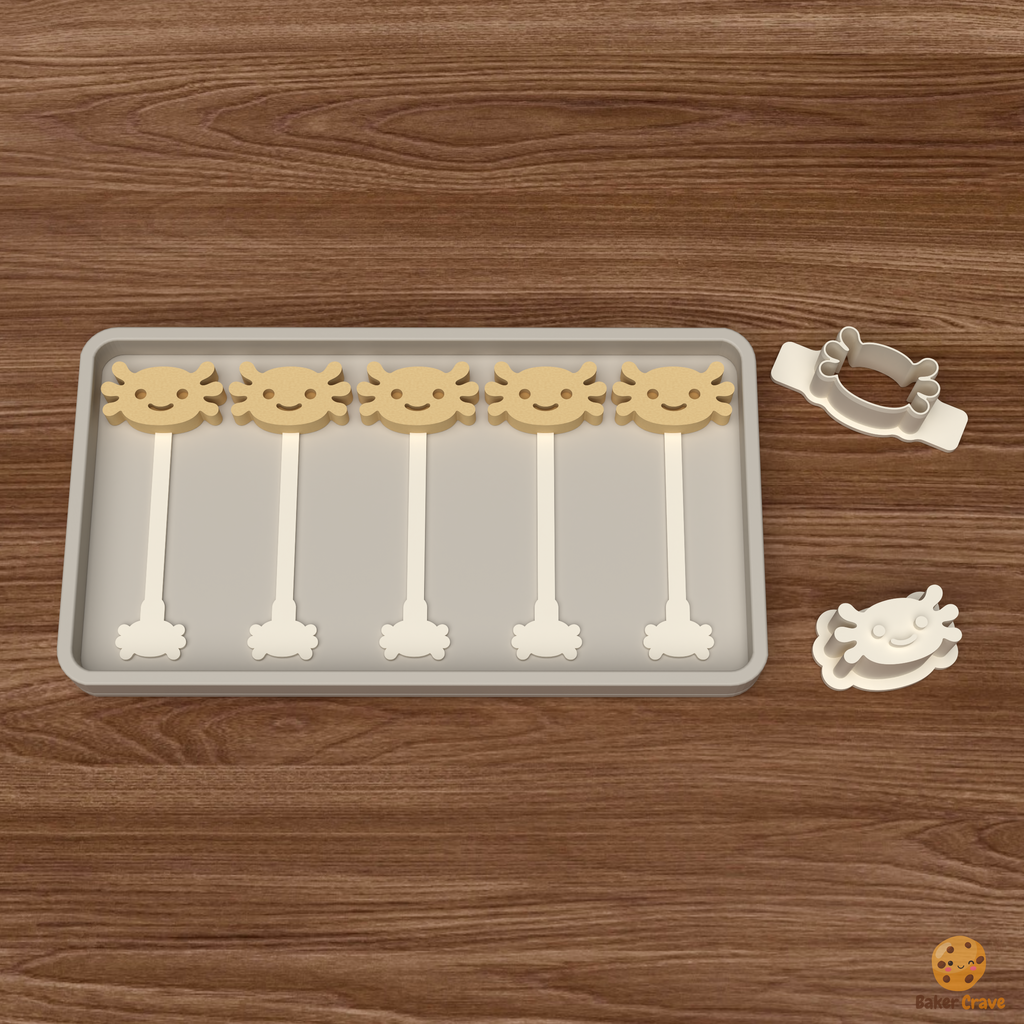 Axolotl Cake Pop Mold STL File