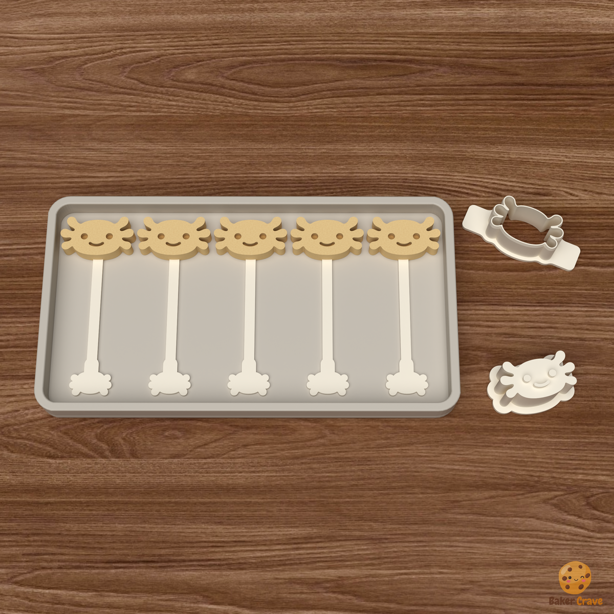 Axolotl Cake Pop Mold STL File
