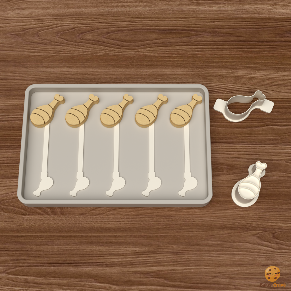 Turkey Leg Drumstick Cake Pop Mold STL File