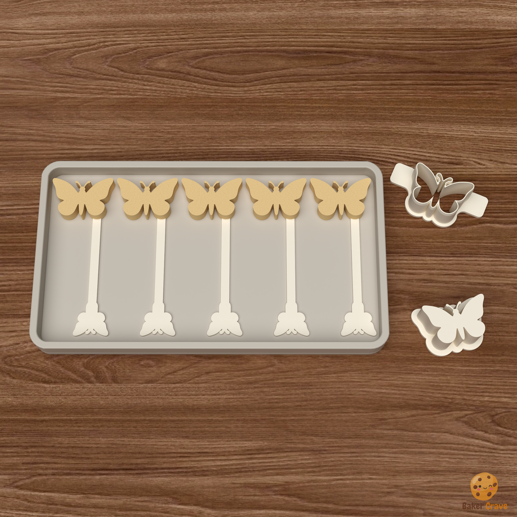 Butterfly Cake Pop Mold STL File