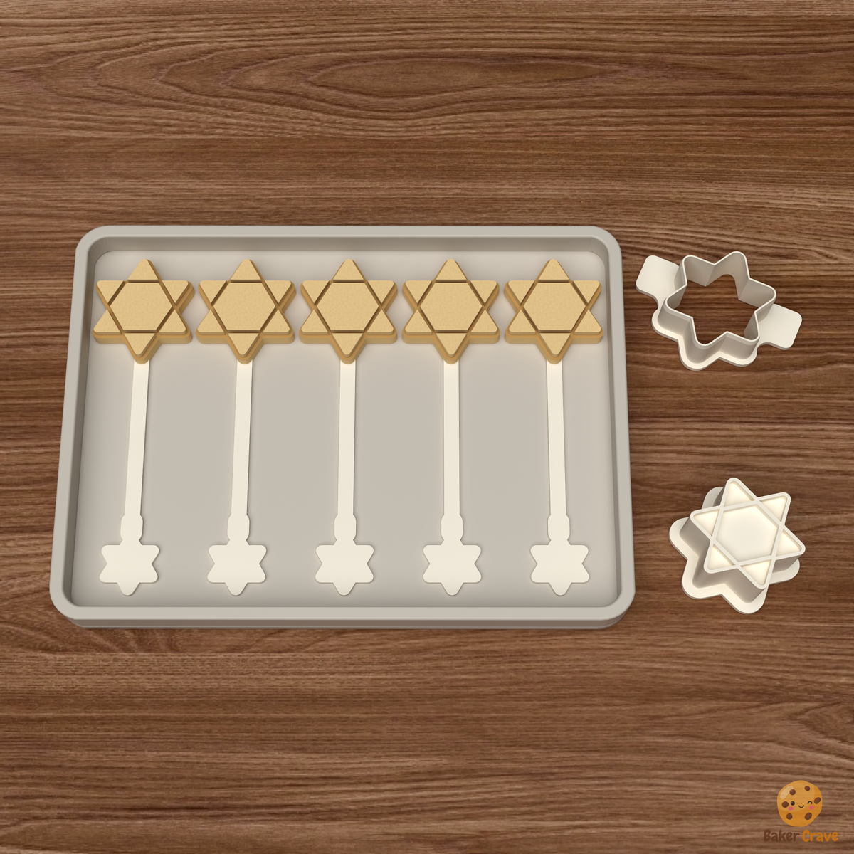 Star Of David Cake Pop Mold STL File