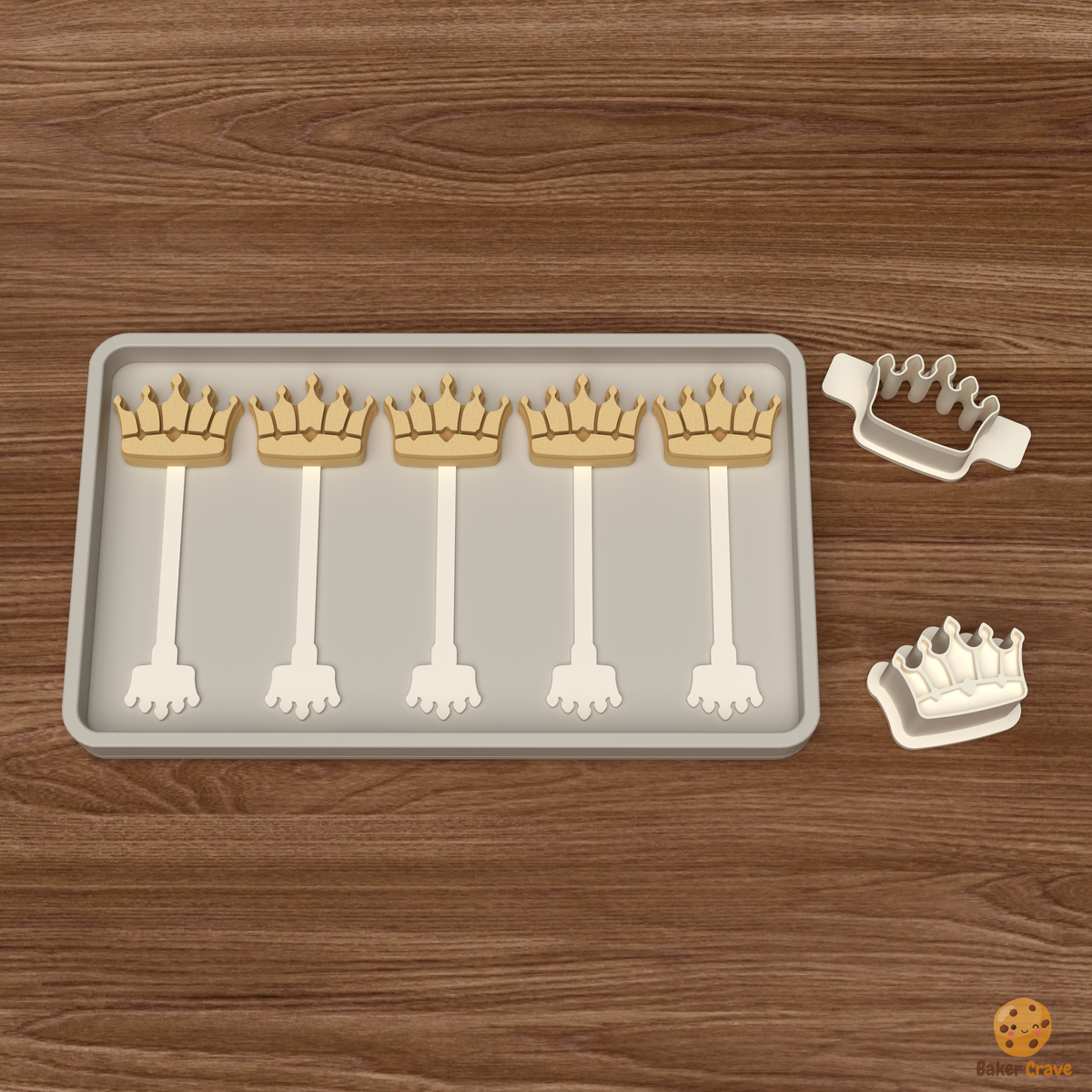 Crown Cake Pop Mold STL File