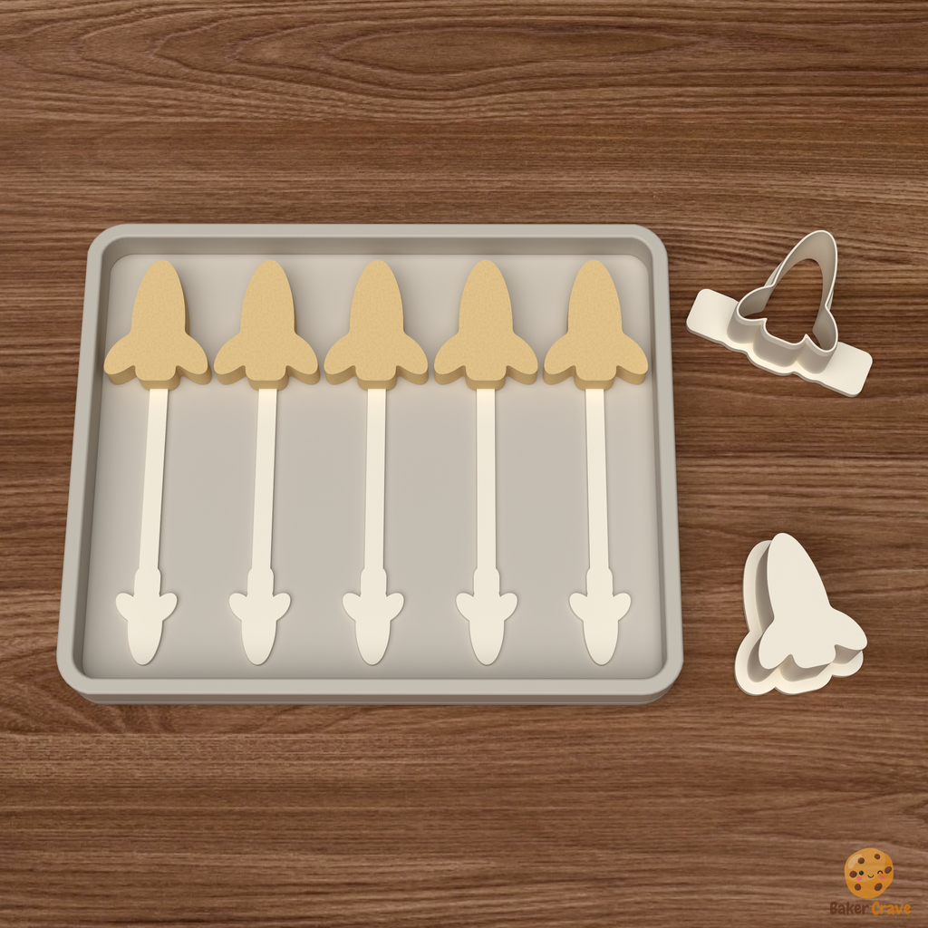 Rocket Ship Cake Pop Mold STL File