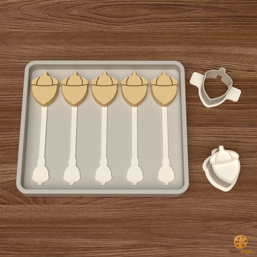 Acorn Cake Pop Mold STL File