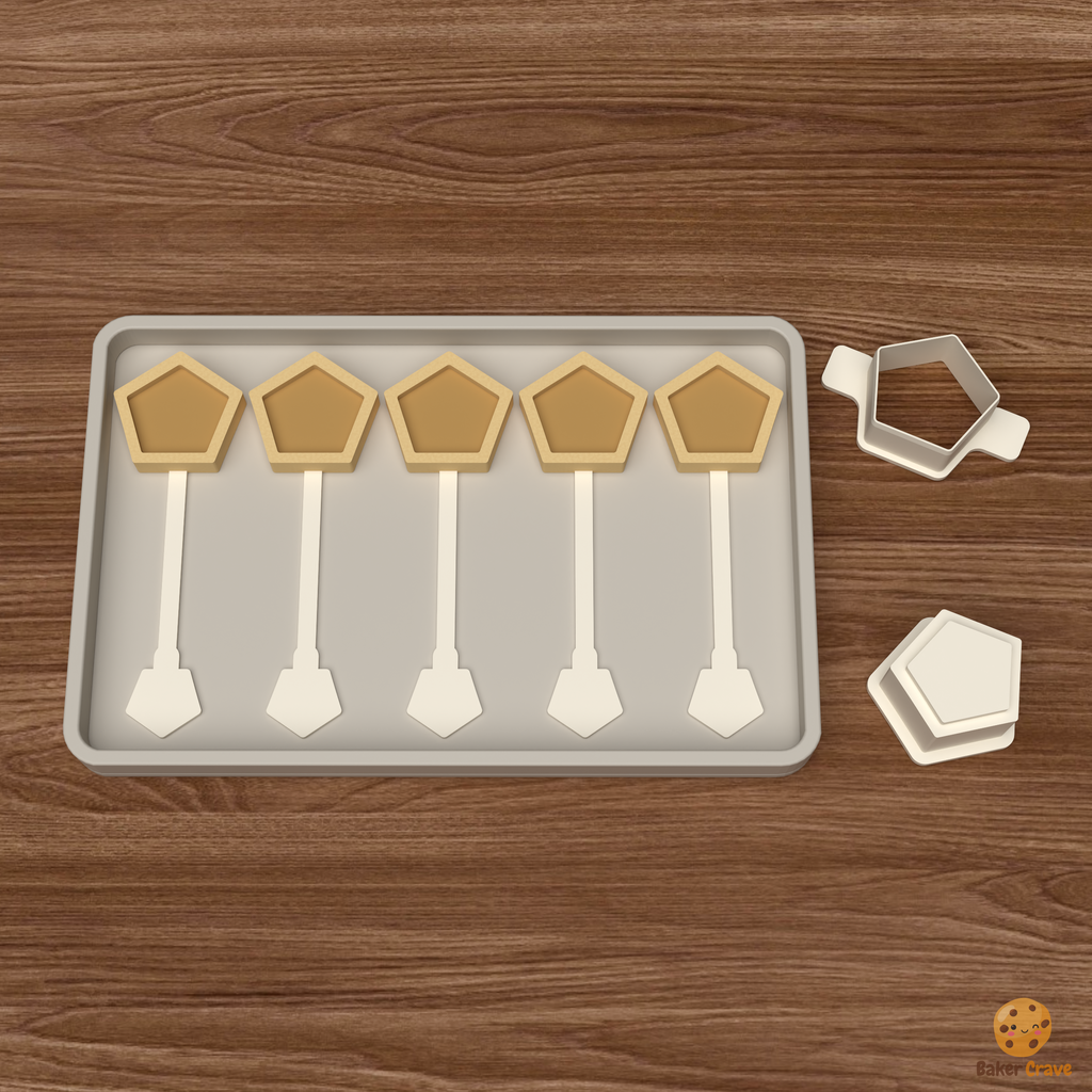 Filled Pentagon Cake Pop Mold STL File