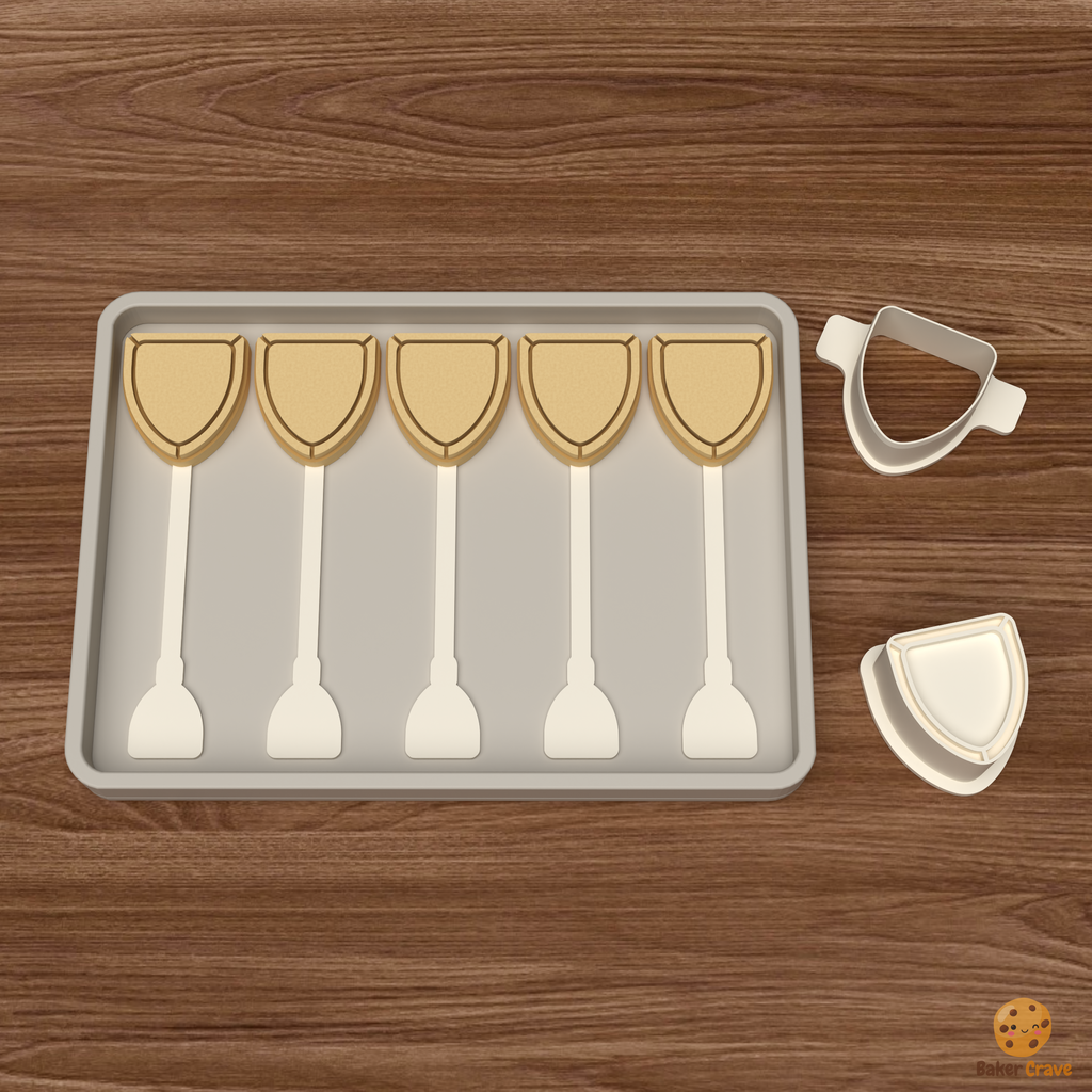 Heraldic Shield Cake Pop Mold STL File