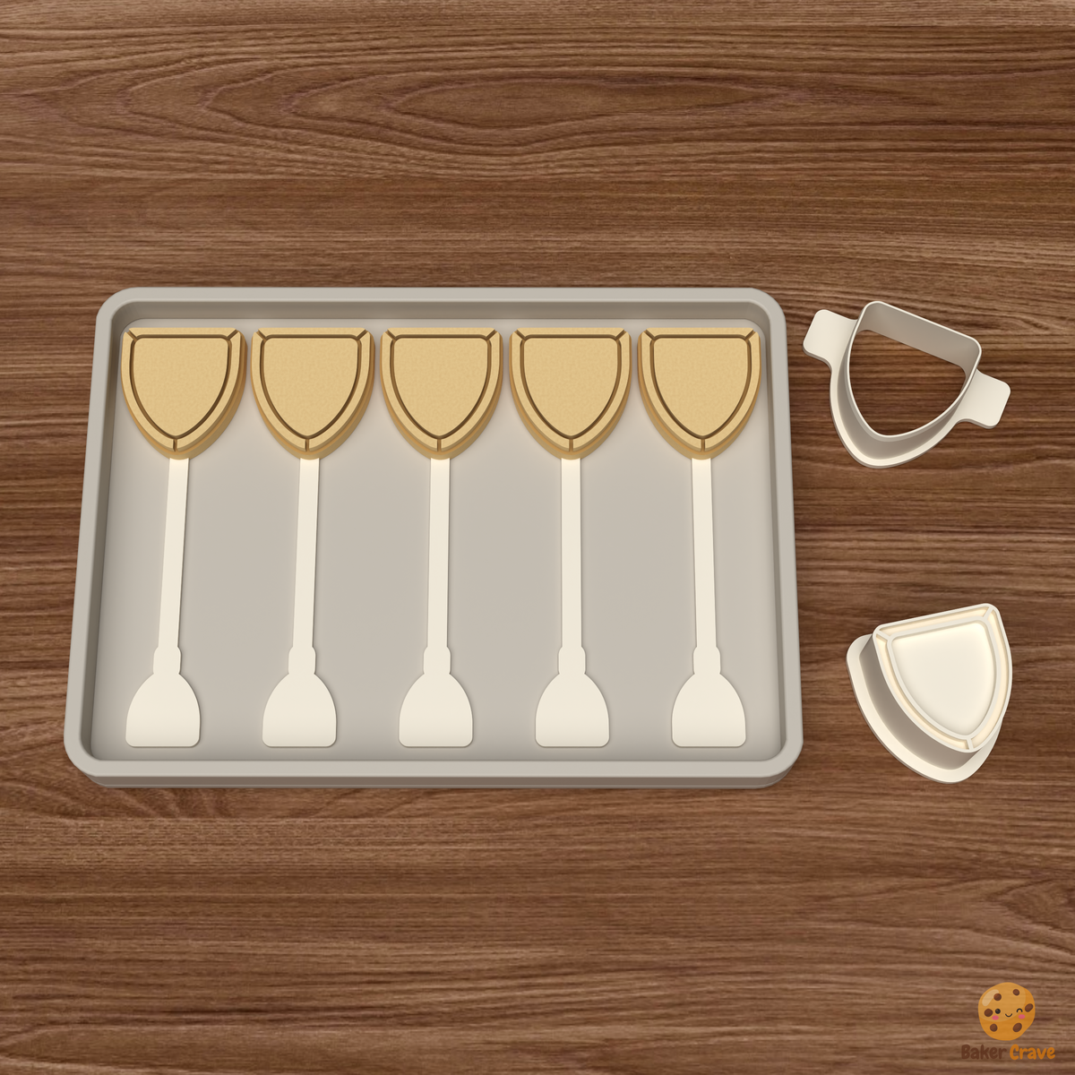 Heraldic Shield Cake Pop Mold STL File