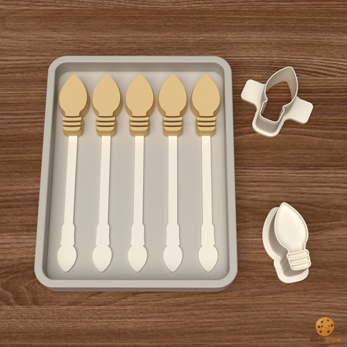Christmas Light Bulb Cake Pop Mold STL File