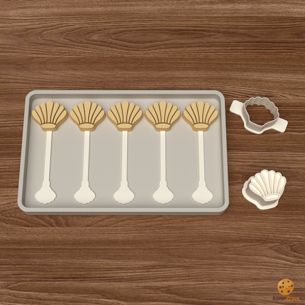 Scallop Seashell Cake Pop Mold STL File