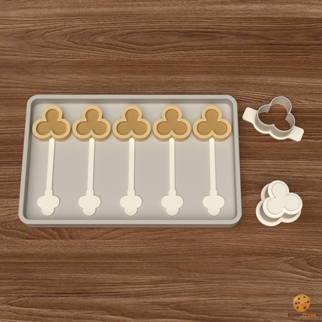 Filled Trefoil Cake Pop Mold STL File