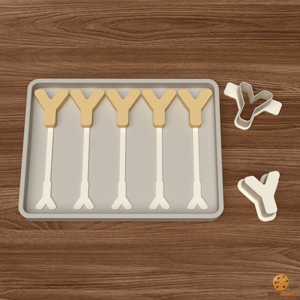 Letter Y Cake Pop Mold STL File