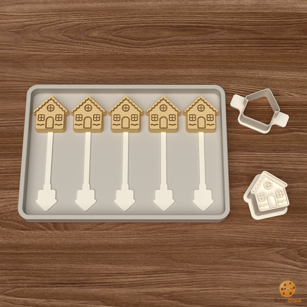 Gingerbread House Cake Pop Mold STL File