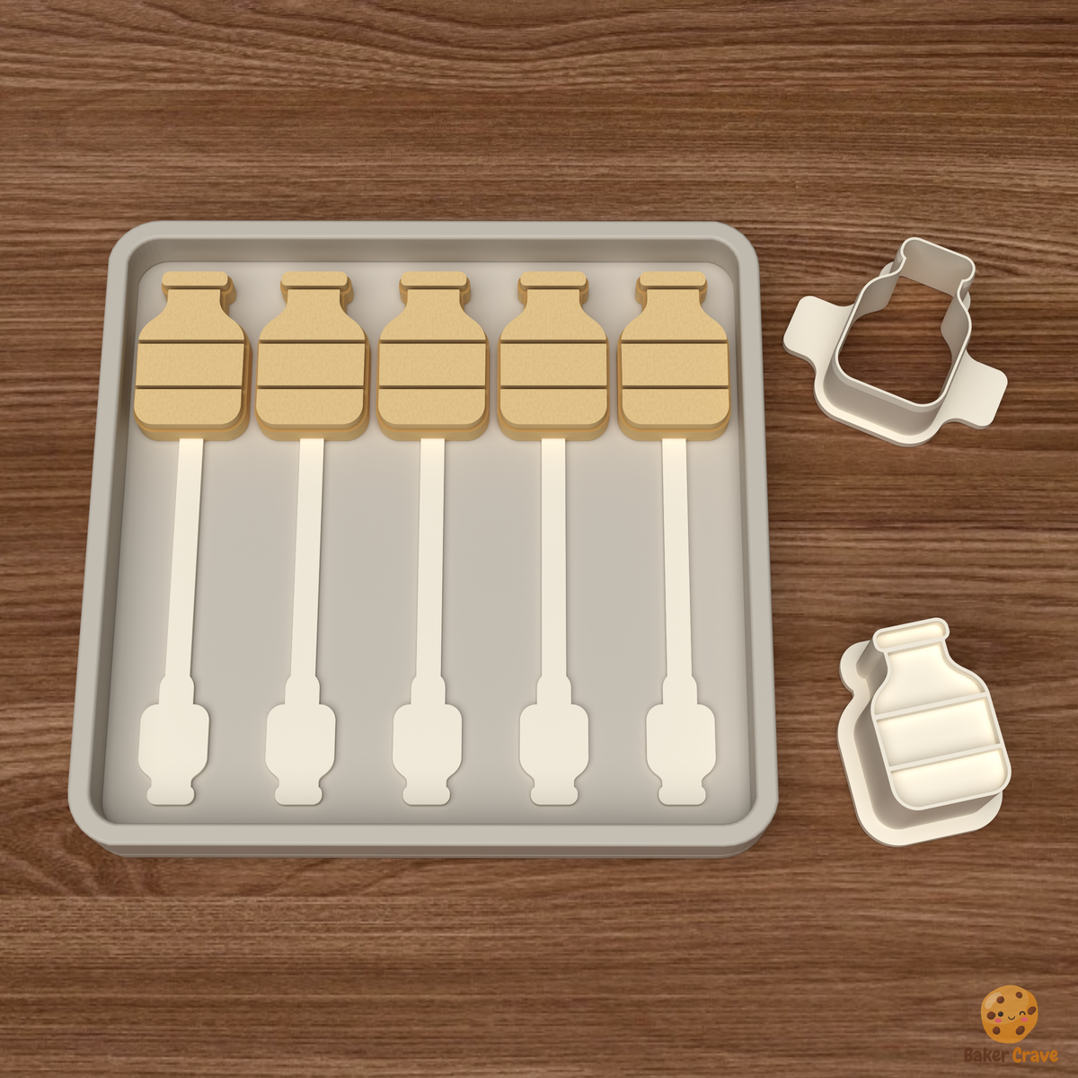 Milk Bottle Cake Pop Mold STL File
