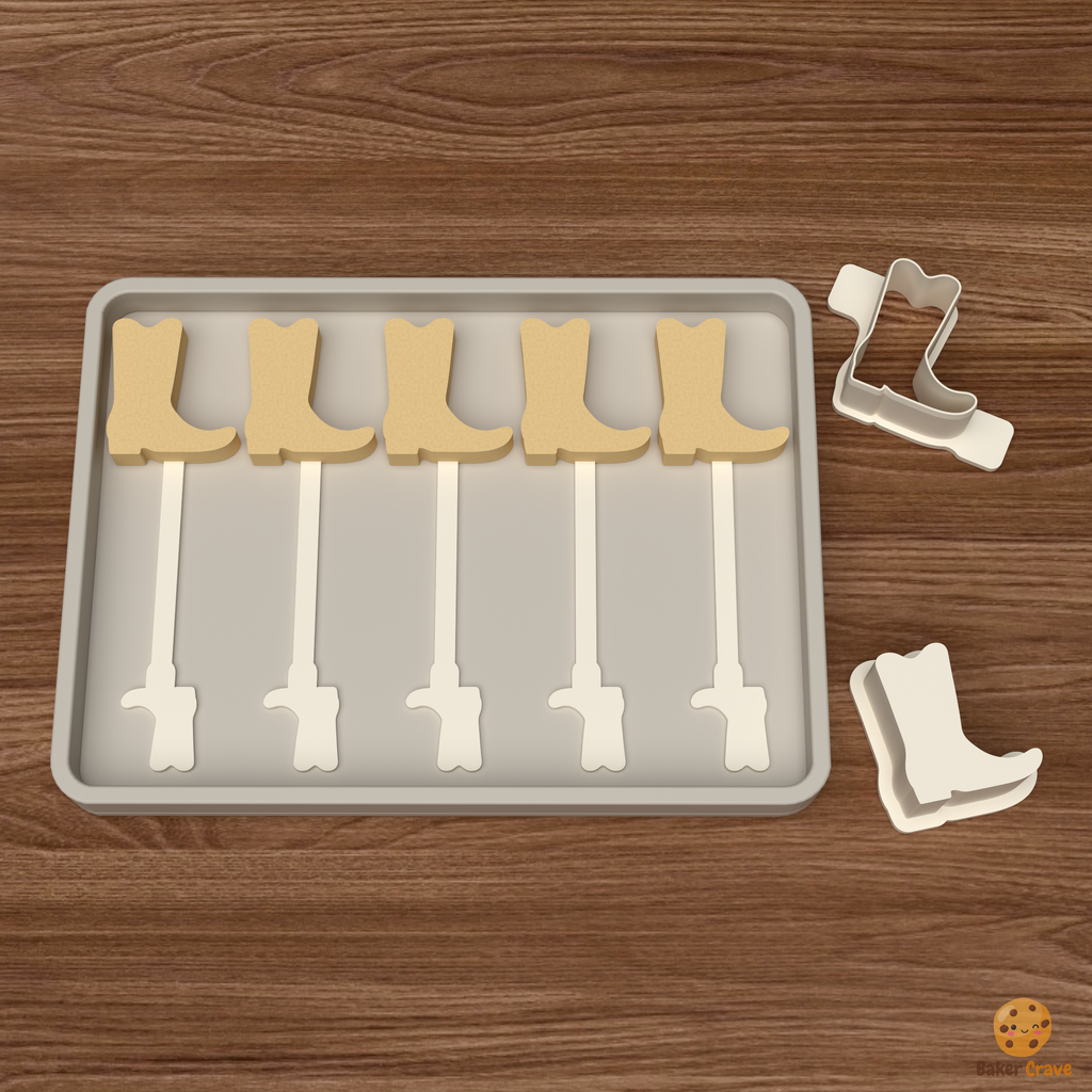 Cowboy Boot Cake Pop Mold STL File