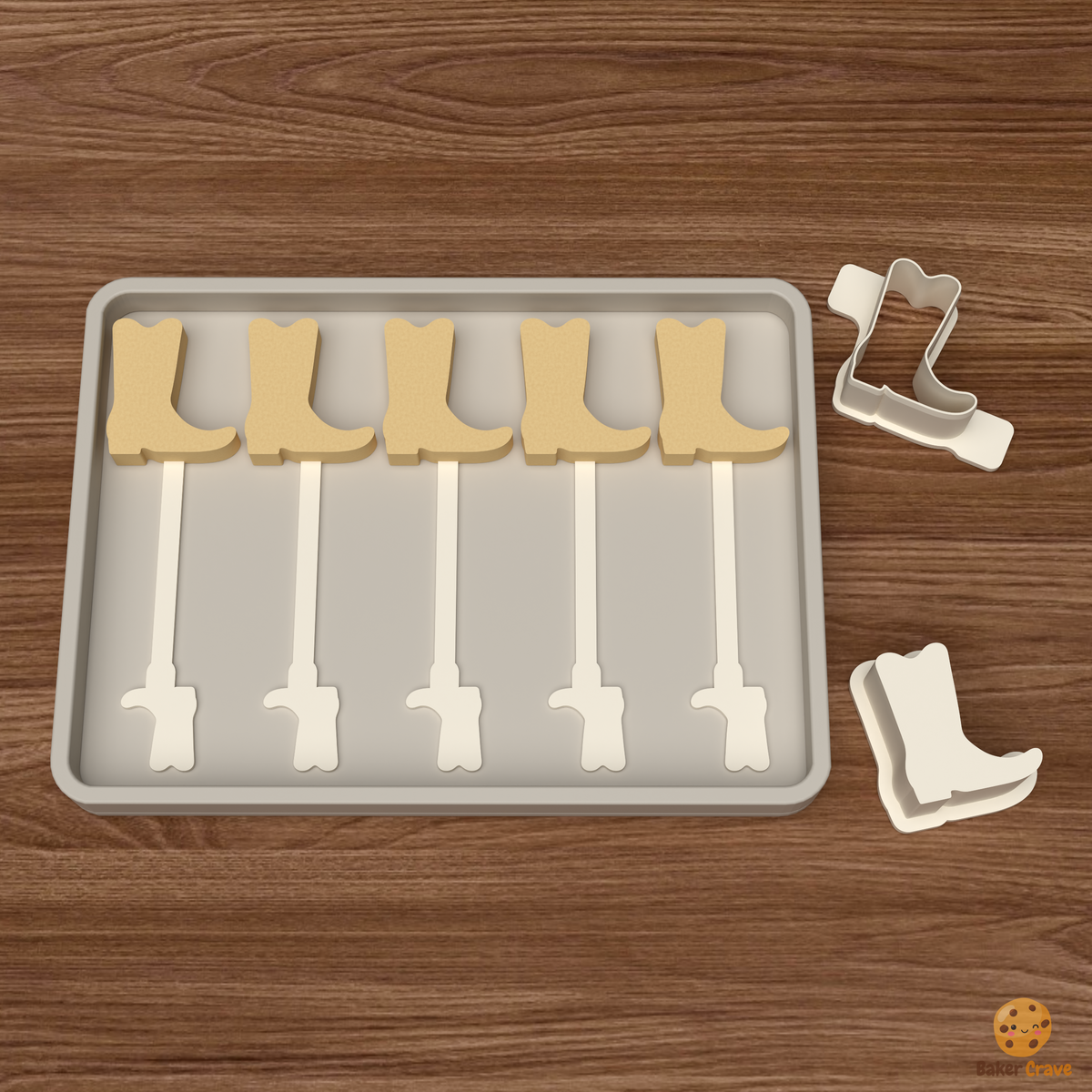 Cowboy Boot Cake Pop Mold STL File