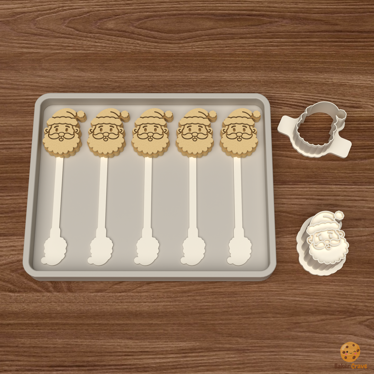 Santa Cake Pop Mold STL File