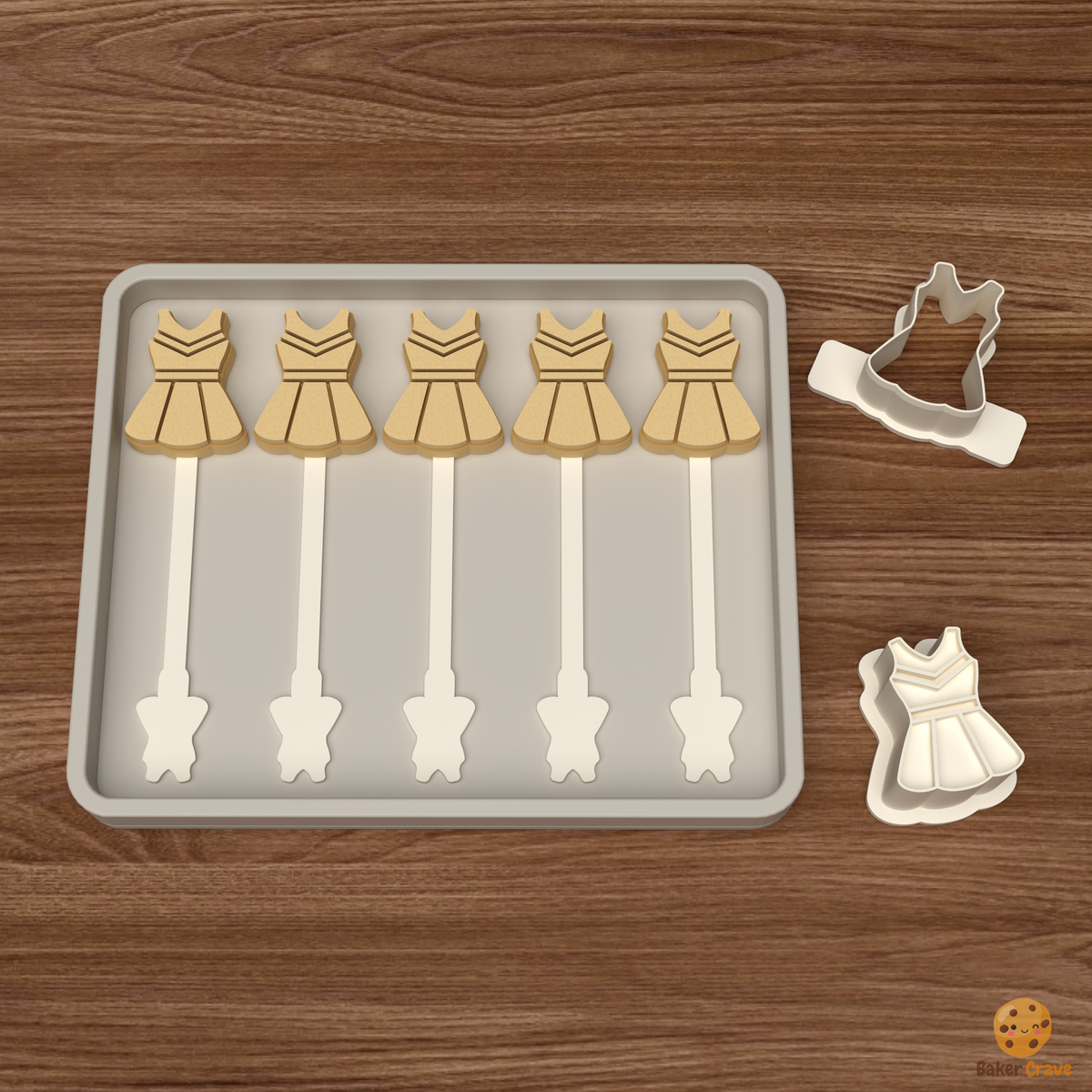 Cheerleader Uniform Cake Pop Mold STL File