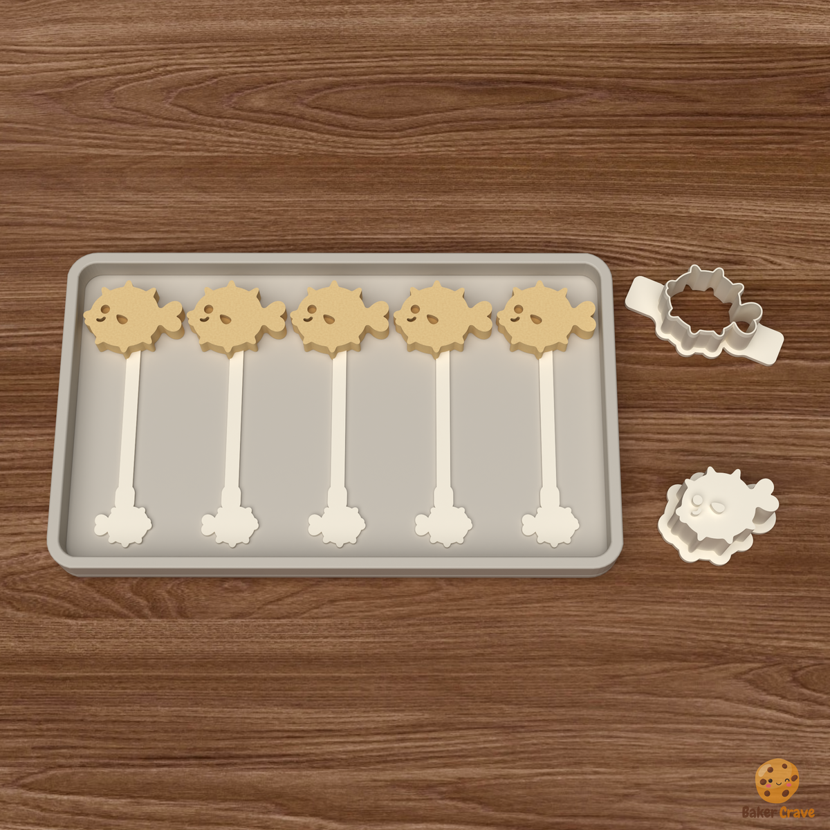 Cute Pufferfish Cake Pop Mold STL File