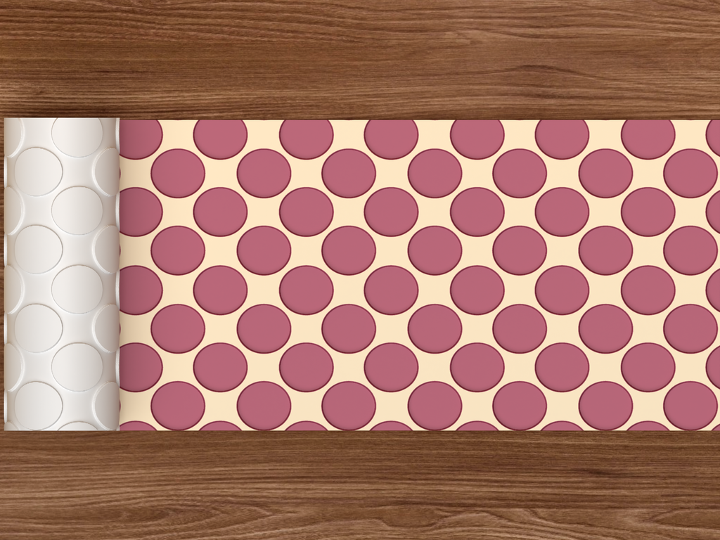 Oversized Polka Dot Textured Roller STL File - 02 wide shot deboss colored