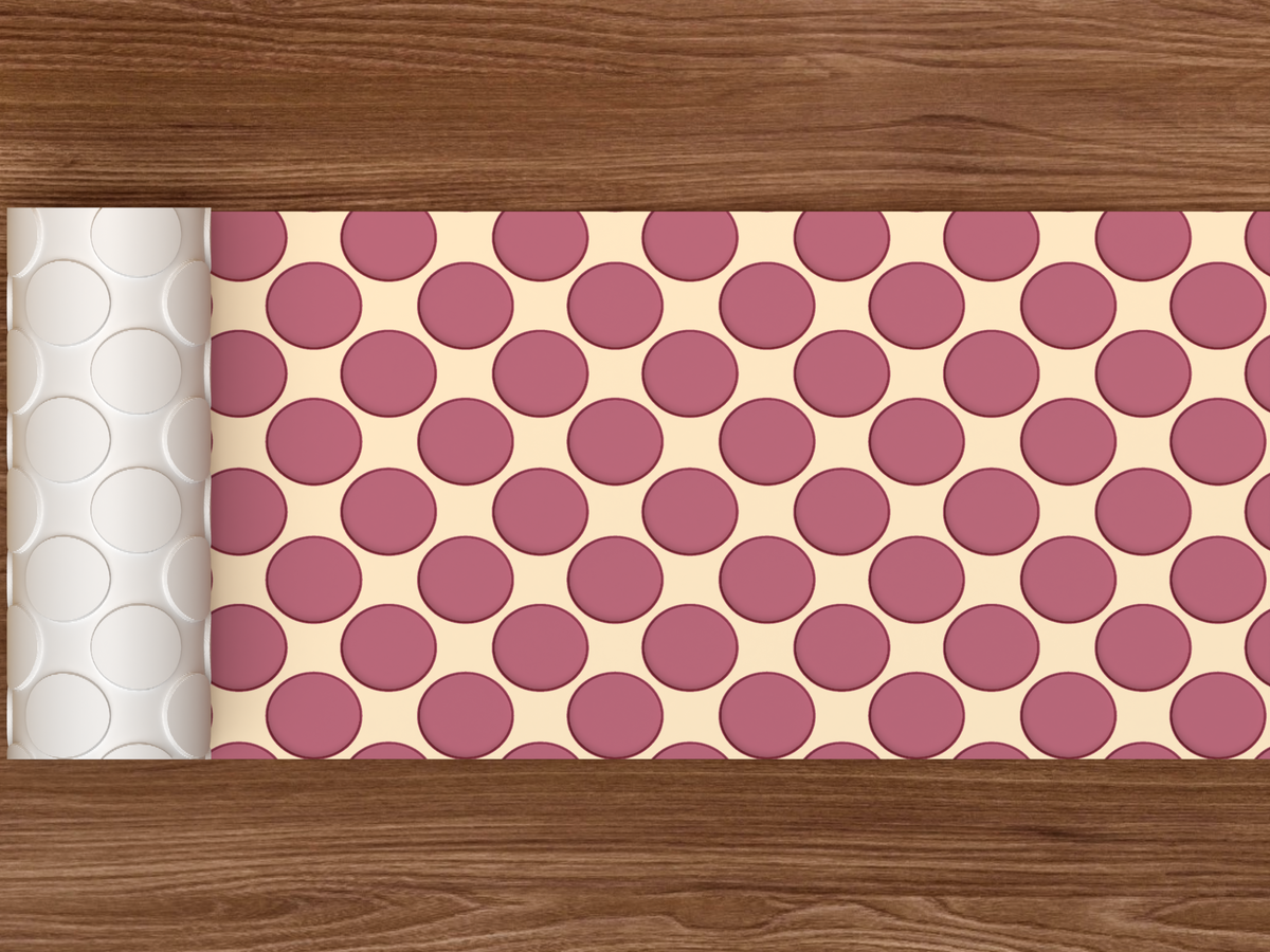 Oversized Polka Dot Textured Roller STL File - 02 wide shot deboss colored