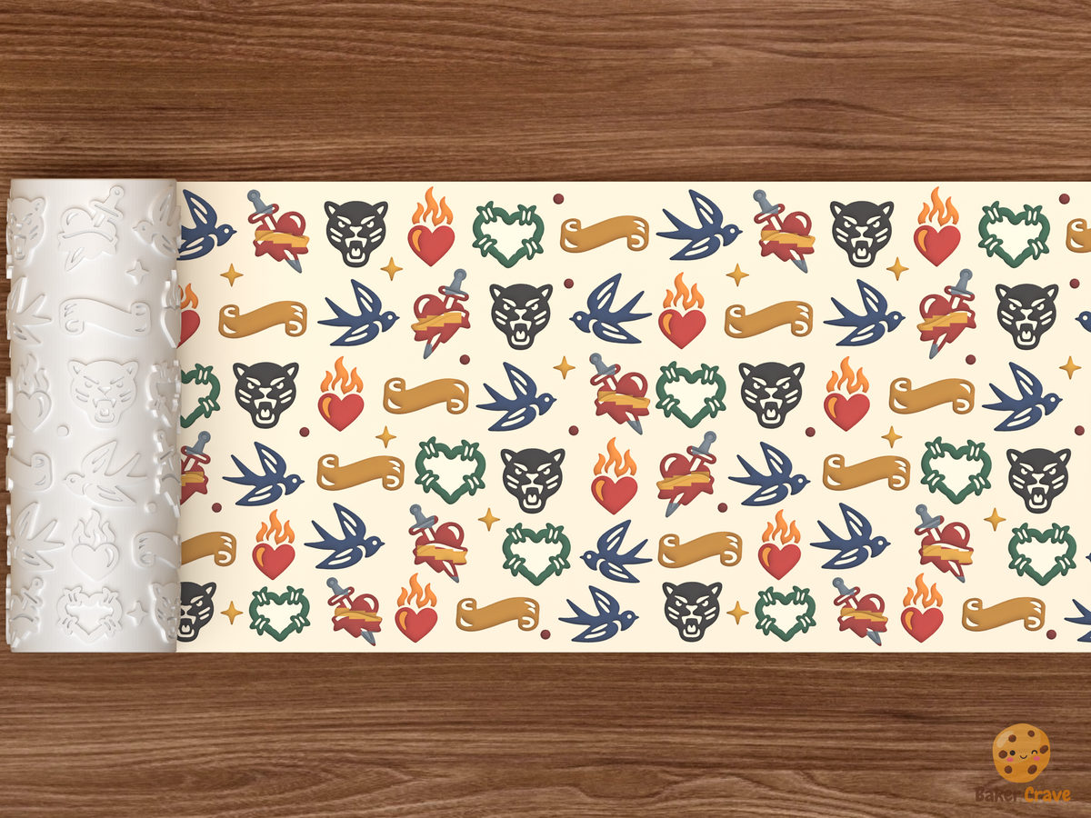 Traditional Tattoo Flash Textured Roller