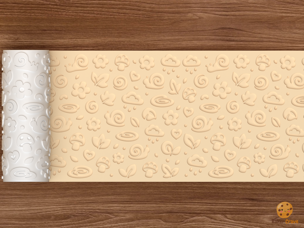Snail Garden Textured Roller STL File