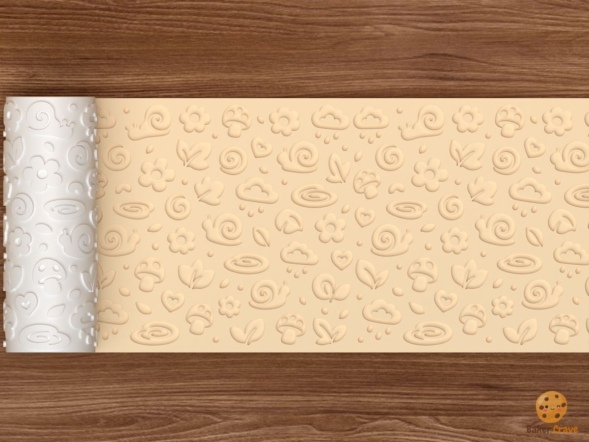 Snail Garden Textured Roller STL File