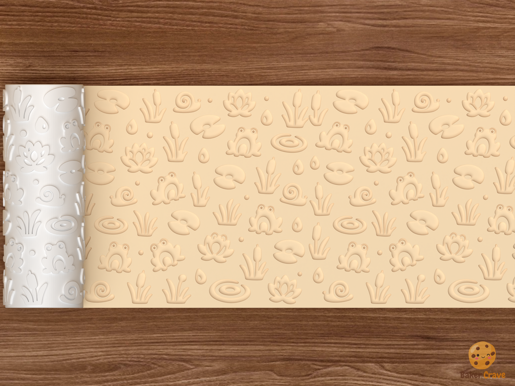 Frog Pond Garden Textured Roller STL File