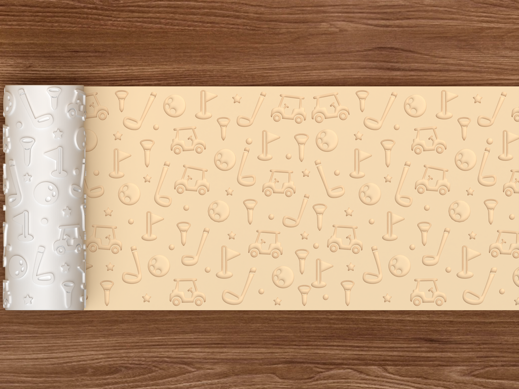 Golf Course Textured Roller STL File - 02 wide shot deboss