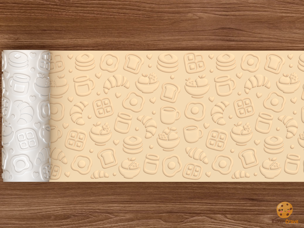 Breakfast Brunch Textured Roller STL File