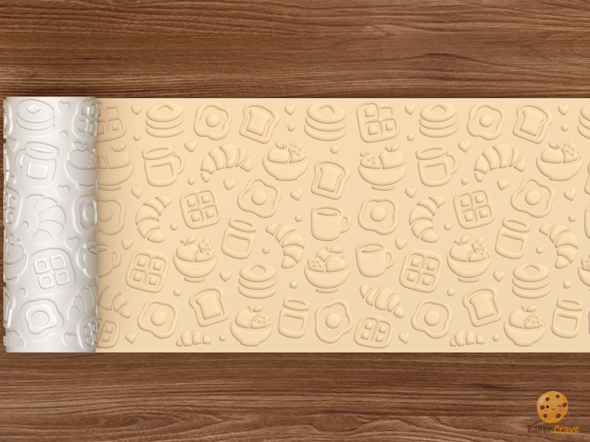 Breakfast Brunch Textured Roller STL File
