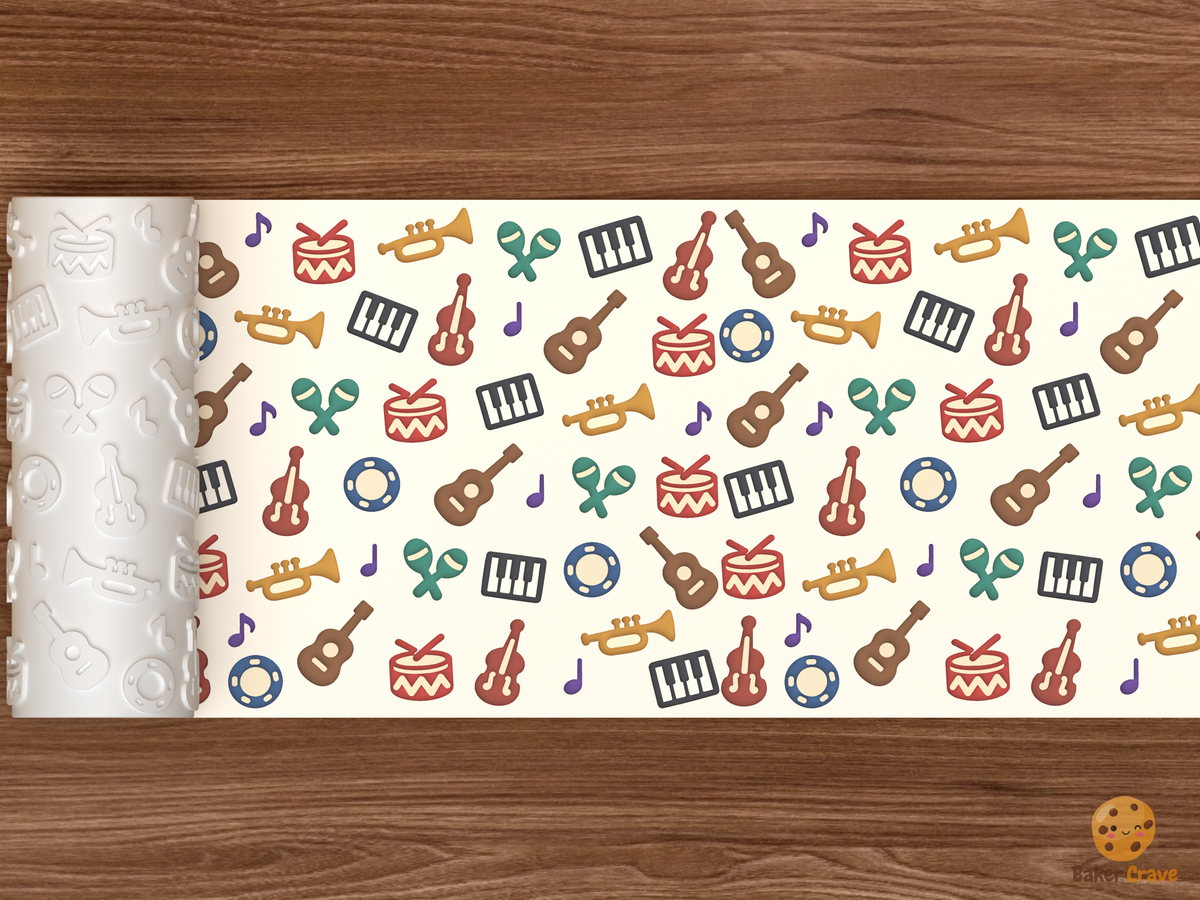Musical Instruments Textured Roller STL File