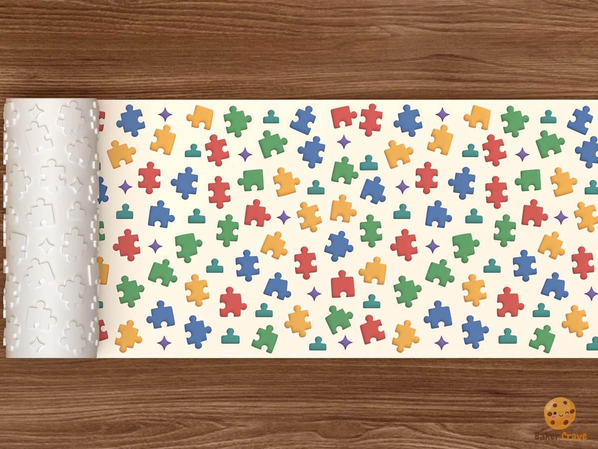 Jigsaw Puzzle Pieces Textured Roller