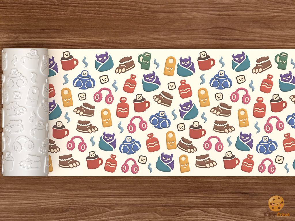 Grumpy Monster Hot Cocoa Hibernation Textured Roller STL File