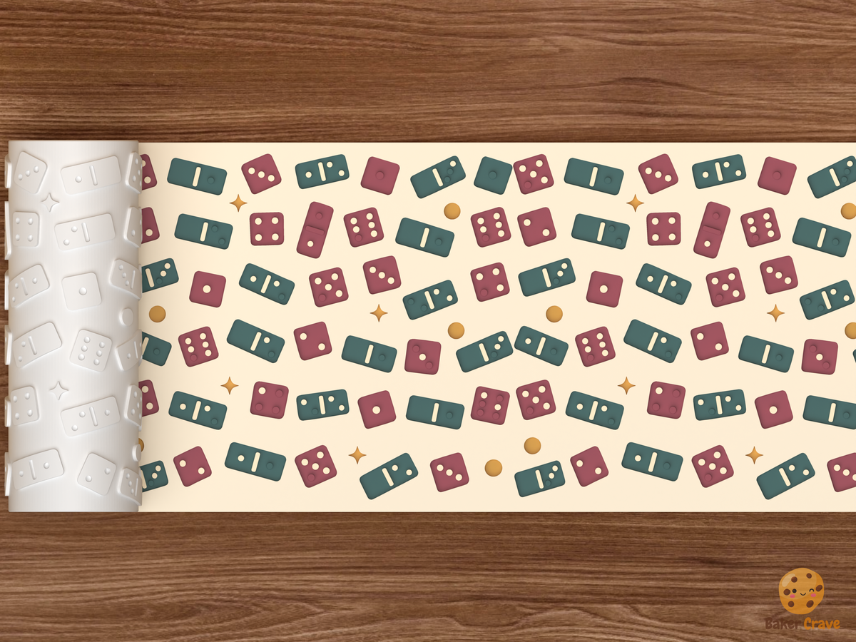 Dice Domino Game Night Textured Roller
