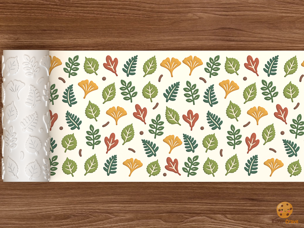 Botanical Leaf Specimens Textured Roller STL File
