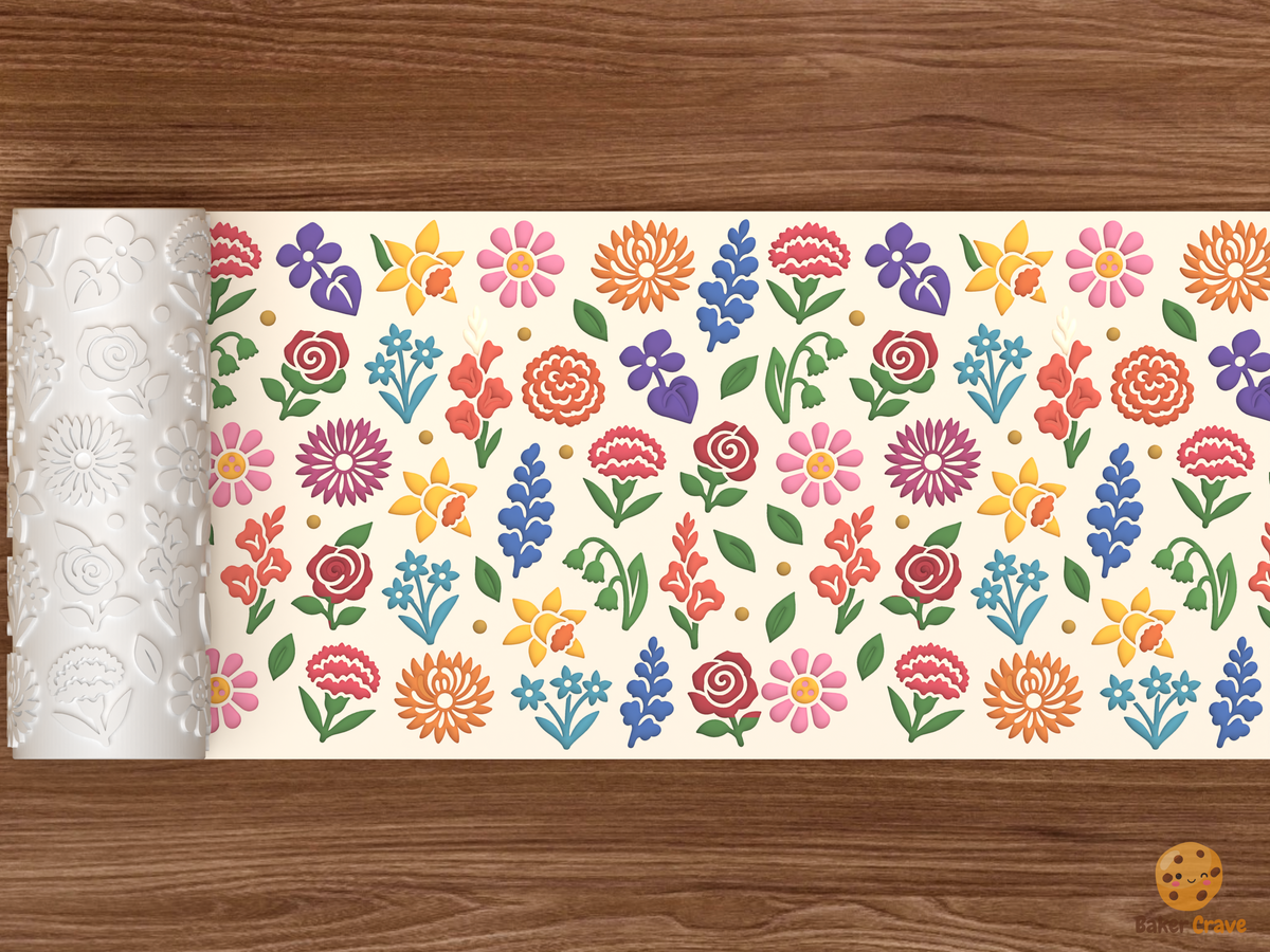 Birth Month Flowers Textured Roller