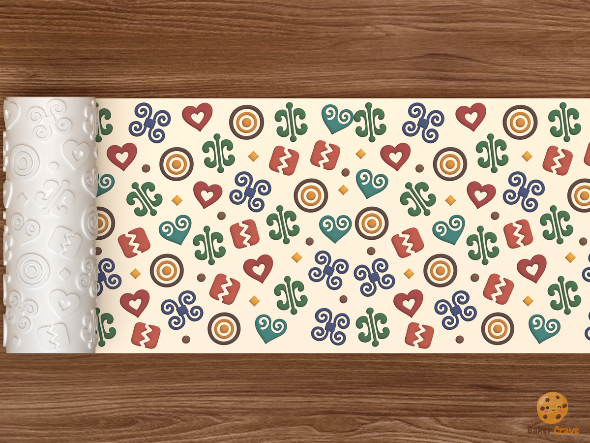 Adinkra Symbols Textured Roller