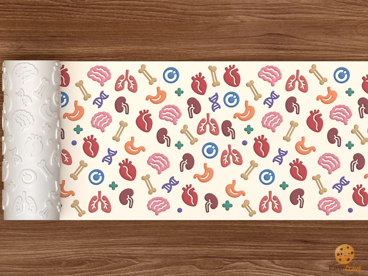 Human Anatomy Organs Textured Roller