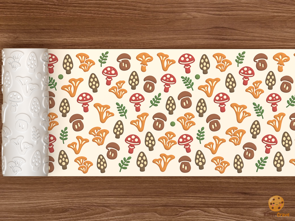 Mushroom Forager Textured Roller STL File