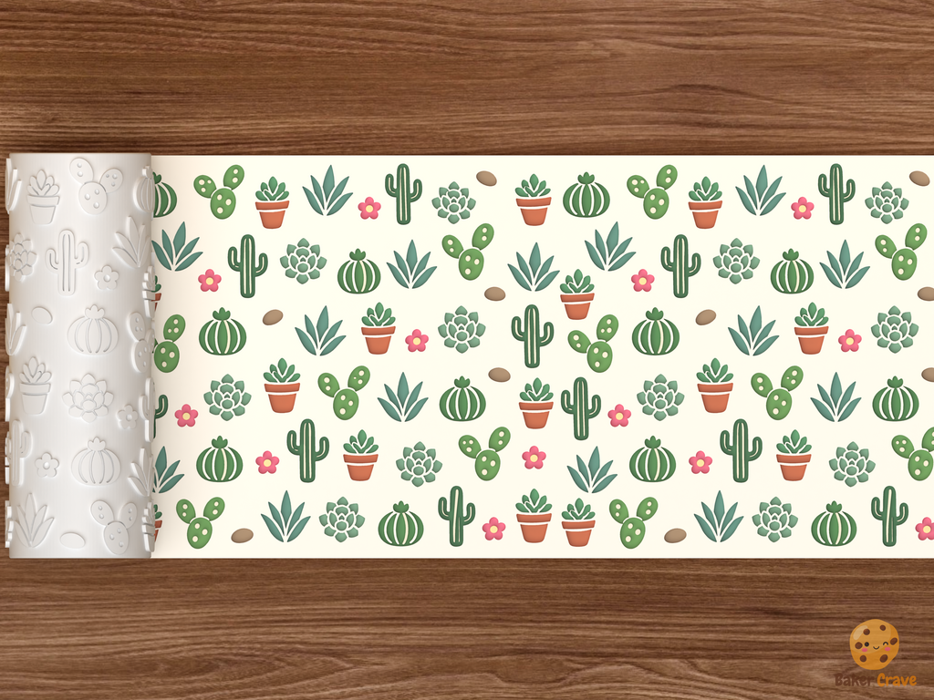 Desert Cactus Succulent Textured Roller STL File