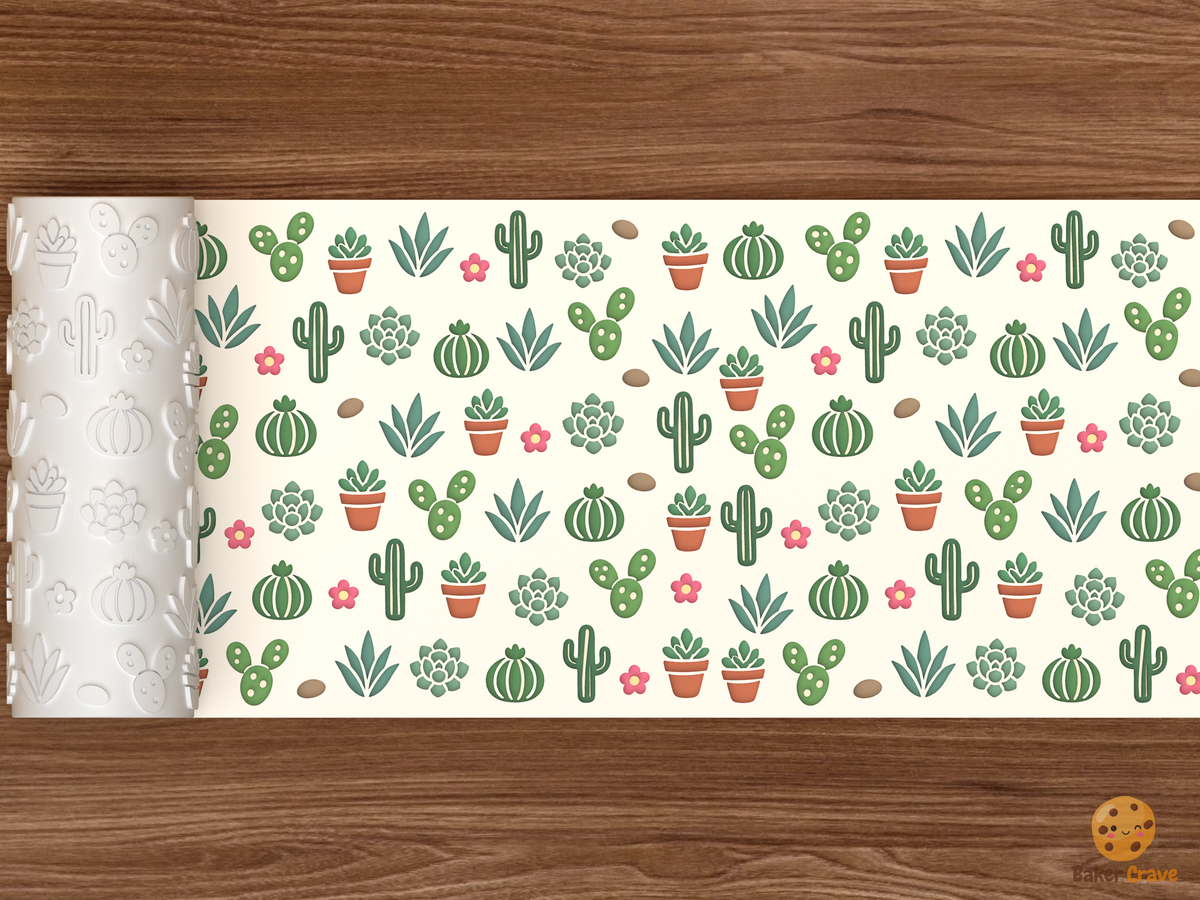Desert Cactus Succulent Textured Roller