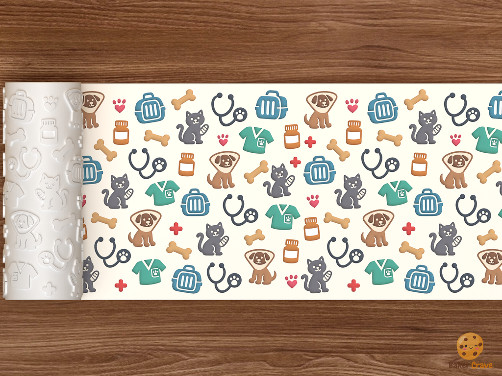 Veterinary Clinic Pet Care Textured Roller STL File